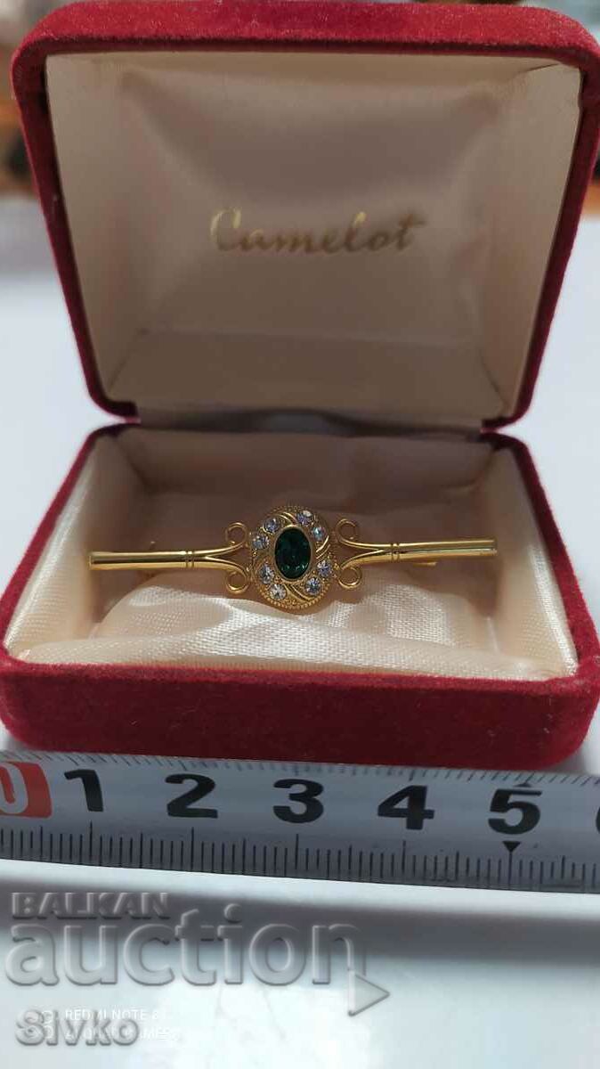 Tie pin "Camelot" gilded stones with price 29.79 BGN | € 15.23 Tie pin "Camelot" gilded stones with price 29.79 BGN | € 15.23
