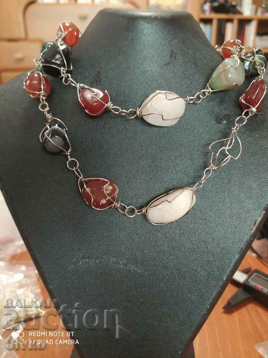Necklace natural stones