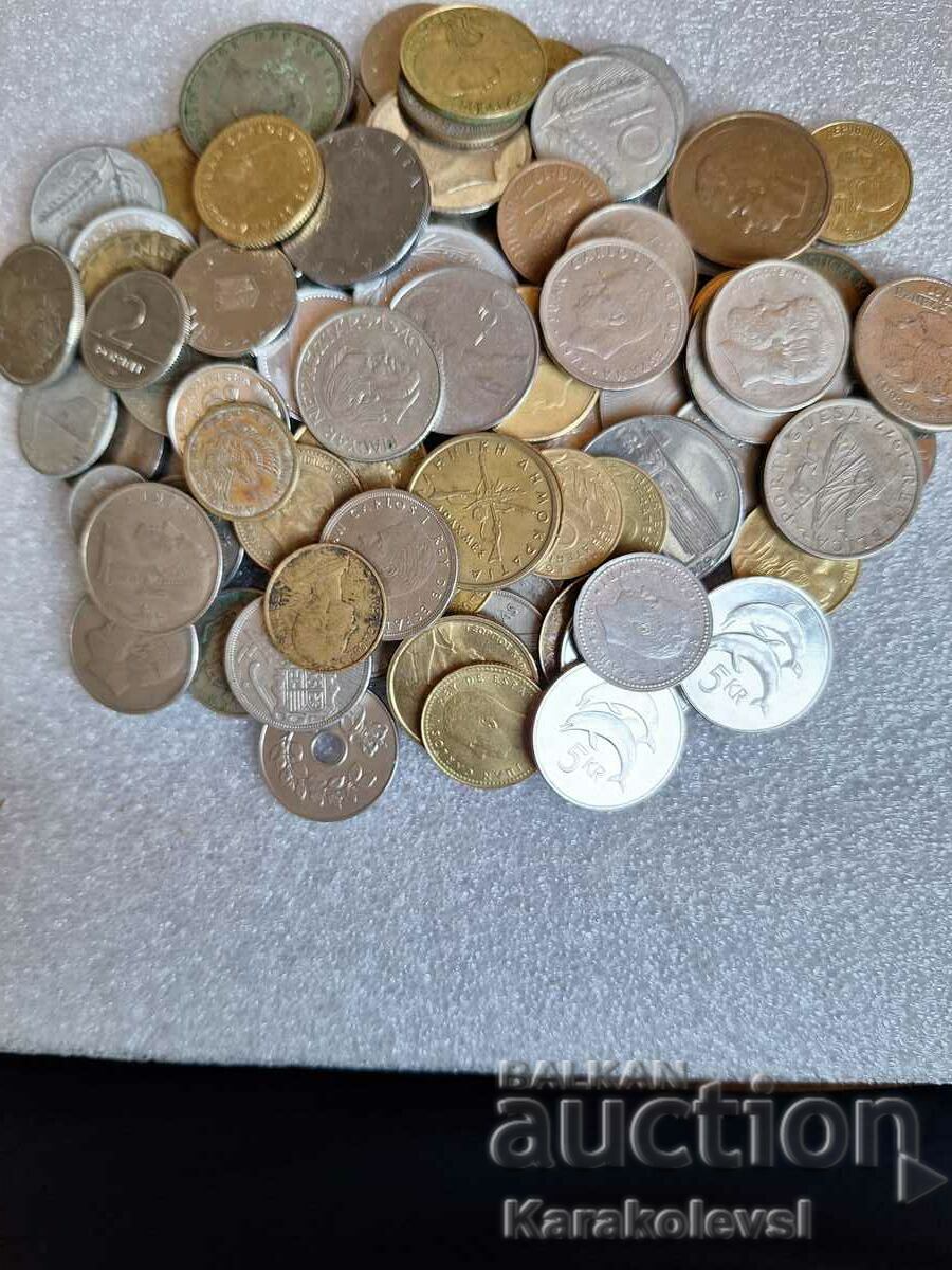 100 de bucăți de monede vechi!