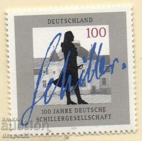 1995. Germania. 100-a aniversare a Societății Germane Schiller
