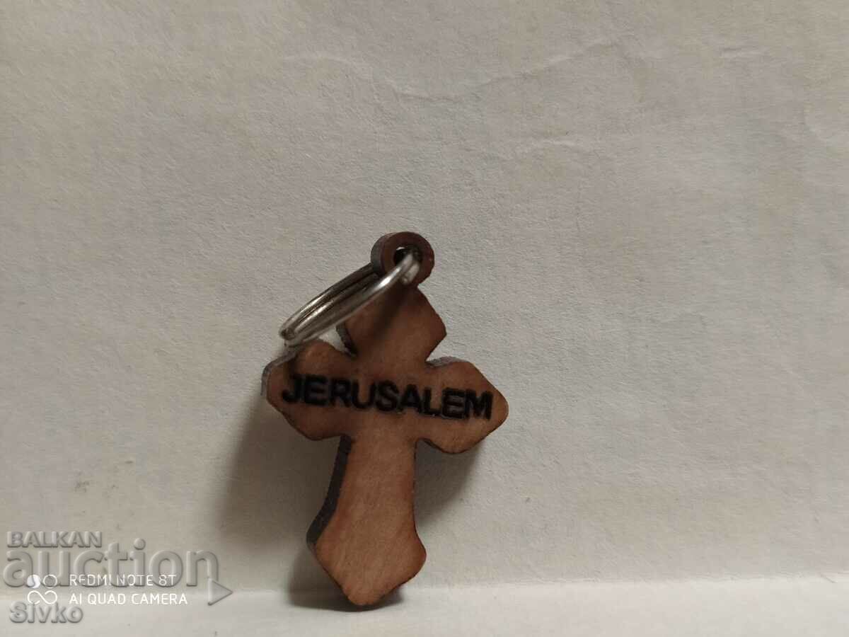 Small Pyrography Cross, Jerusalem