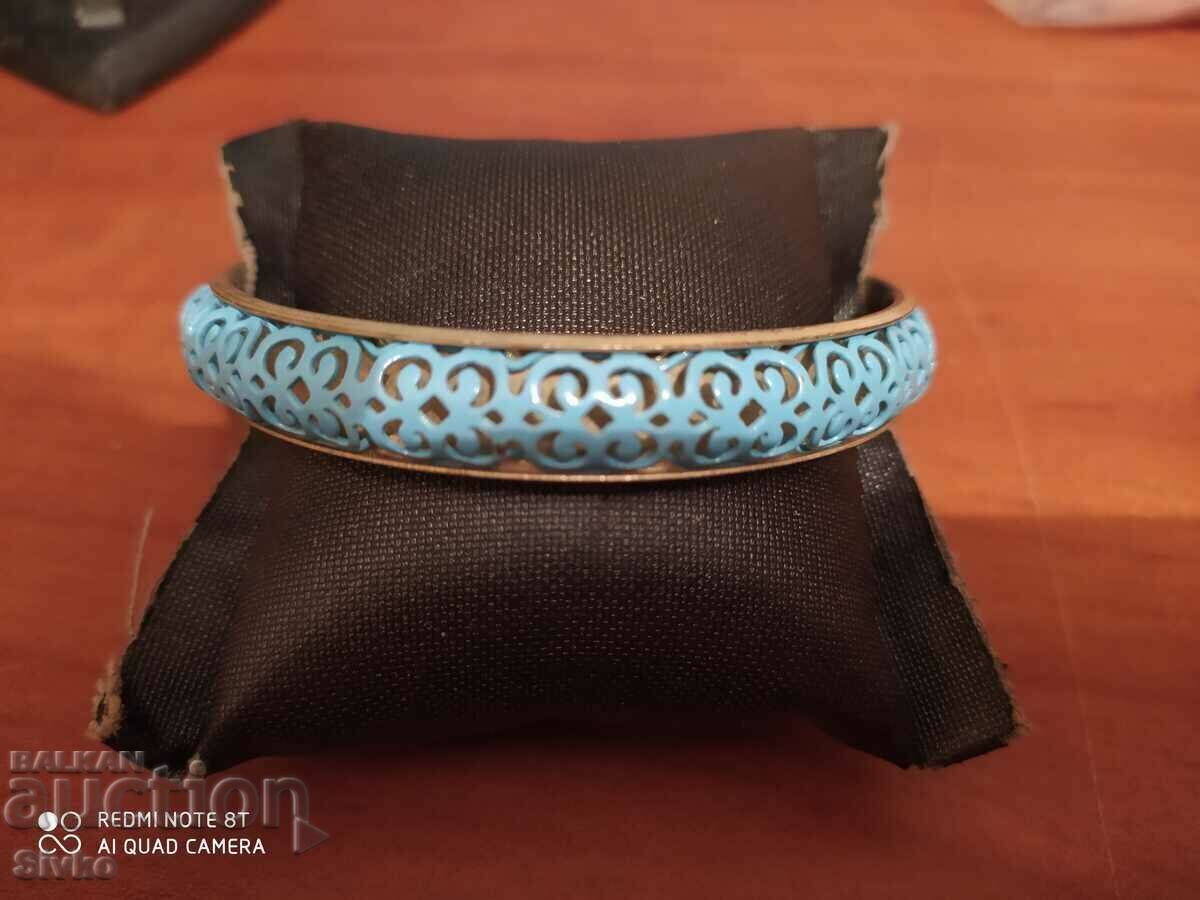 Openwork blue brass bracelet Openwork blue brass bracelet