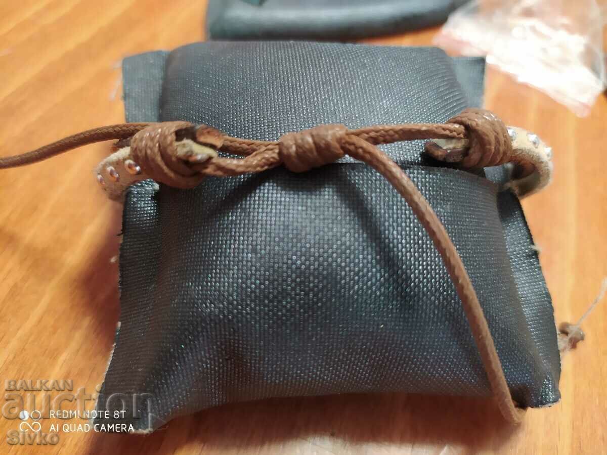 Bracelet leather and metal elements with price 0.99 BGN | € 0.51