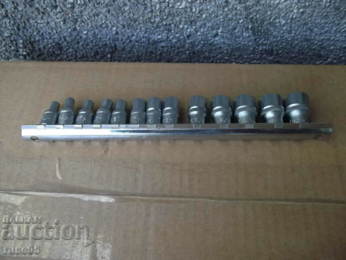 Auction  Inserts internal hexagon "FORCE" 1/4" 4-14mm 13 parts new