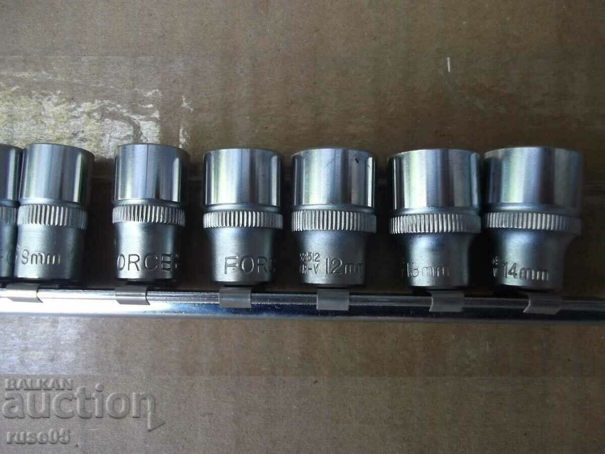 Inserts internal hexagon "FORCE" 1/4" 4-14mm 13 parts new - 6