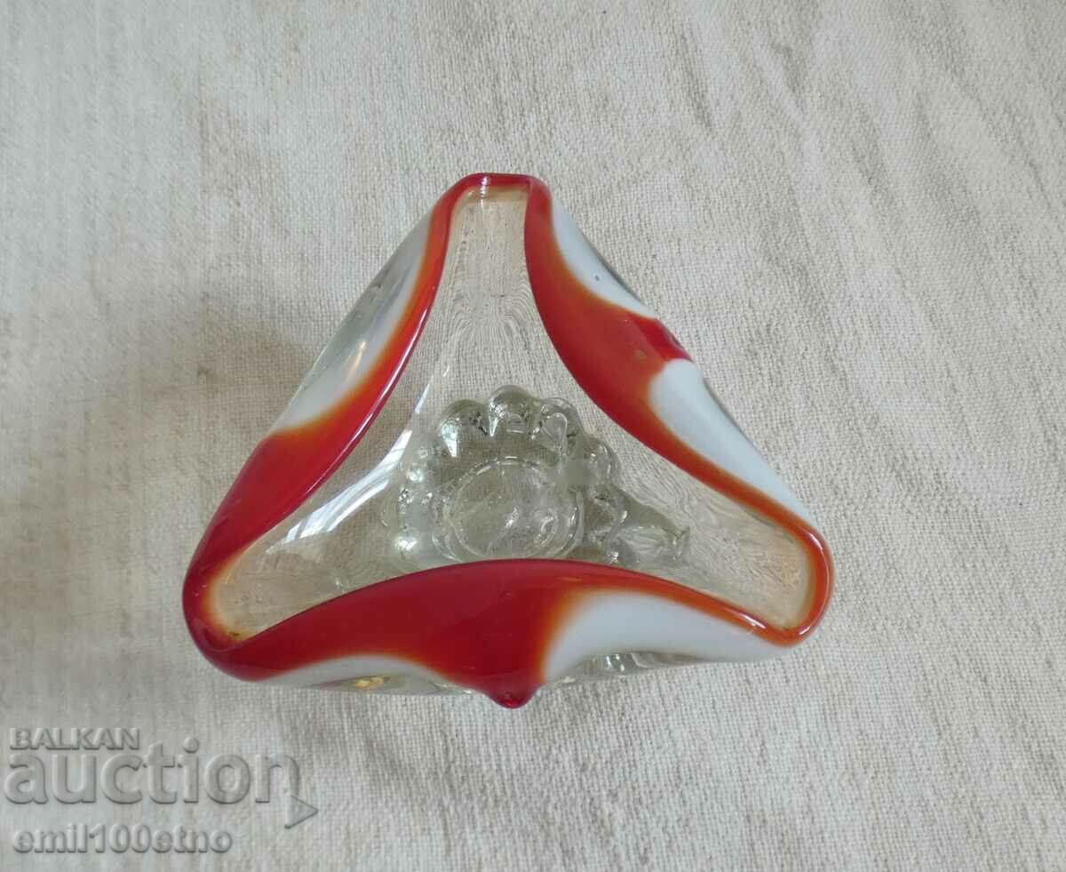 Δημοπρασία Μικρό χρωματιστό γυάλινο τασάκι χειροποίητο Δημοπρασία Μικρό χρωματιστό γυάλινο τασάκι χειροποίητο