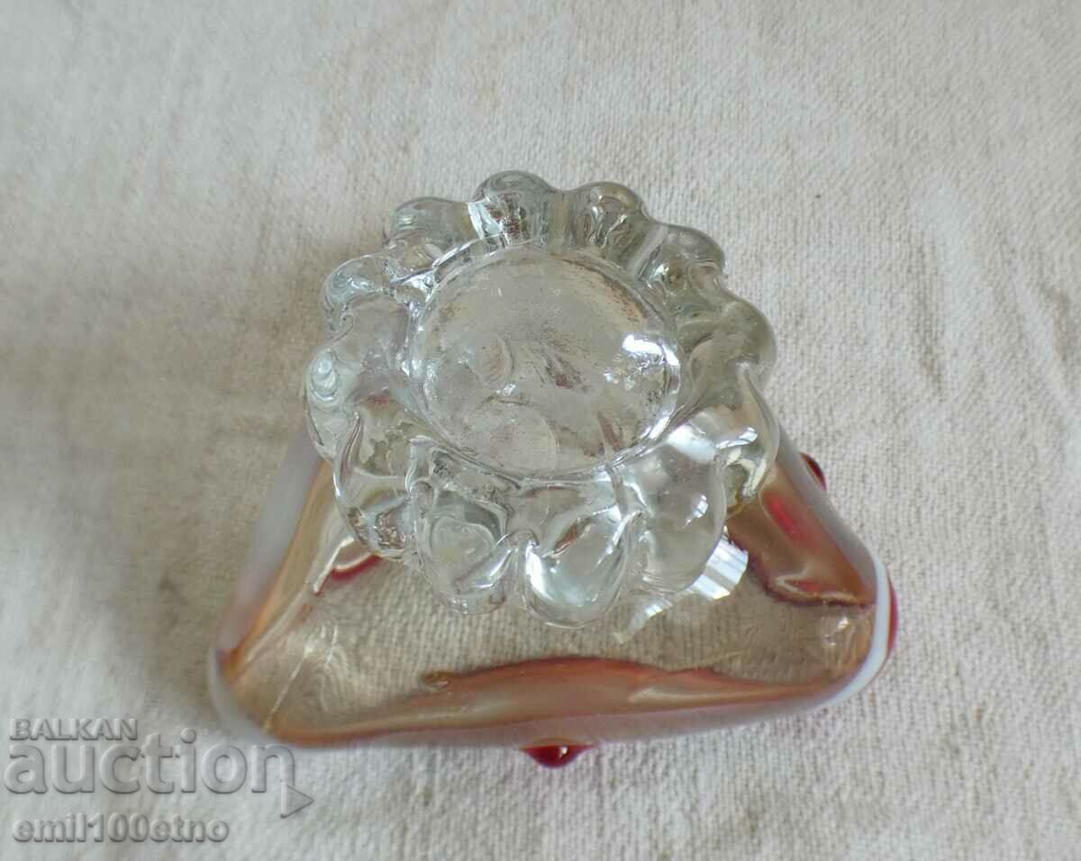 Μικρό χρωματιστό γυάλινο τασάκι χειροποίητο - 5 Μικρό χρωματιστό γυάλινο τασάκι χειροποίητο - 5