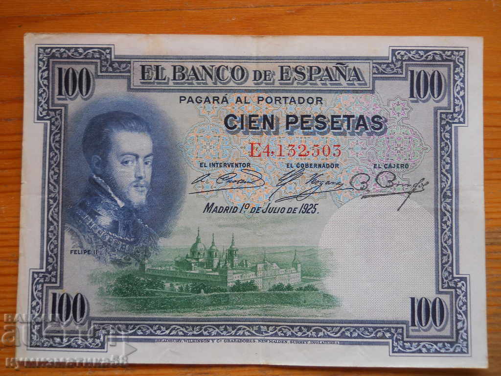 100 Pesetas 1925 - Spain ( EF )