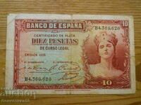 10 pesetas 1935 - Spania ( F )