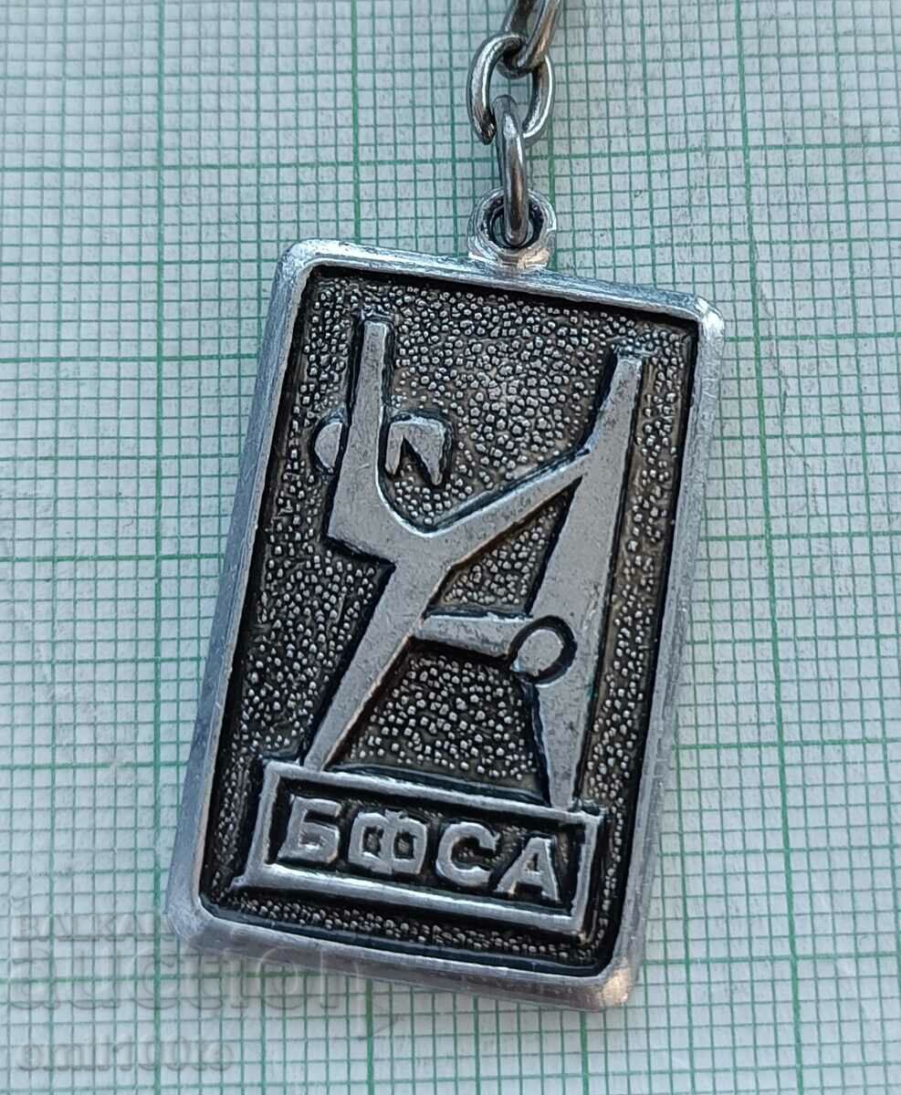Keychain BFSA Bulgarian Federation of Sports Acrobatics with price 5.00 BGN | € 2.56 Keychain BFSA Bulgarian Federation of Sports Acrobatics with price 5.00 BGN | € 2.56