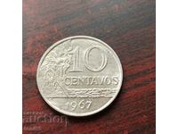 Бразилия 10 сентавос 1967
