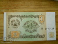 1 рубла 1994 г - Таджикистан ( UNC )