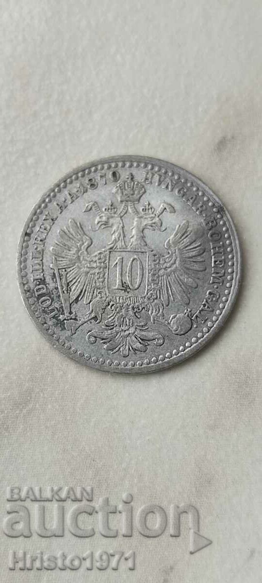 10 кройцера 1870