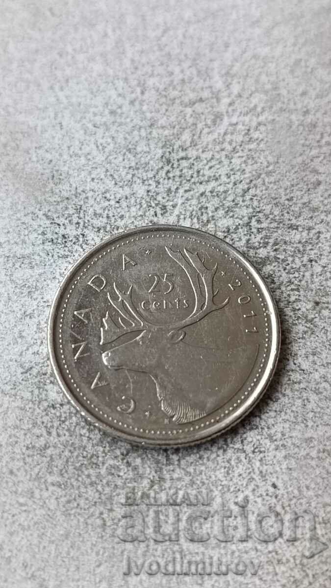 Canada 25 cents 2011