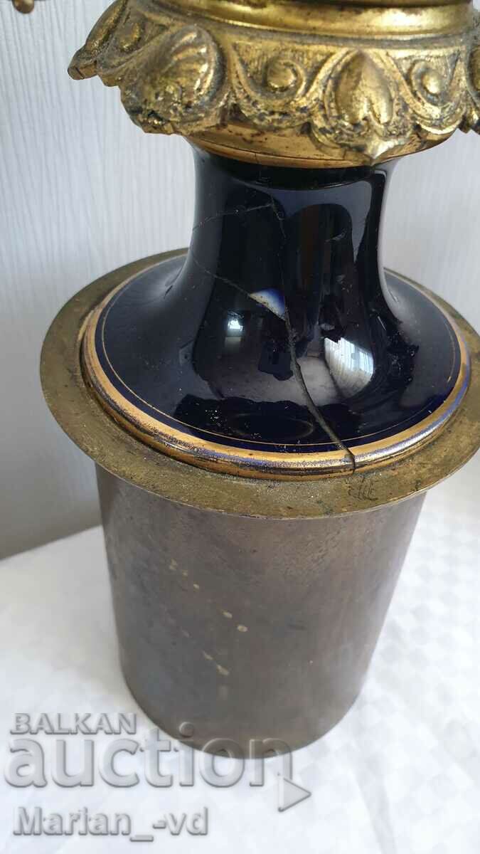 Auction Set of French antique brass lamps 19th century Auction Set of French antique brass lamps 19th century