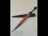 31 cm. Old authentic Caucasian dagger.