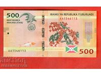 BURUNDI BURUNDI 500 Franc issue issue 2015 NEW UNC