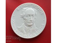 Germany-GDR-Porcelain Medal-Johann Wolfgang von Goethe