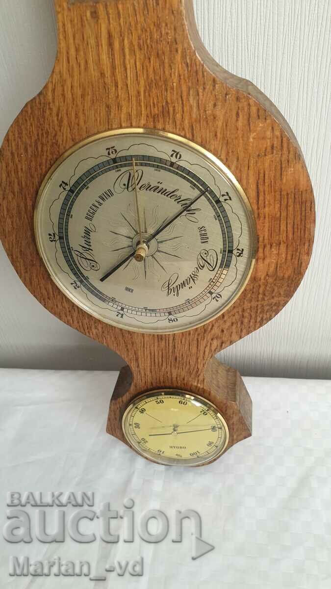 Old Large MoCo Barometer and Thermometer - 7 Old Large MoCo Barometer and Thermometer - 7
