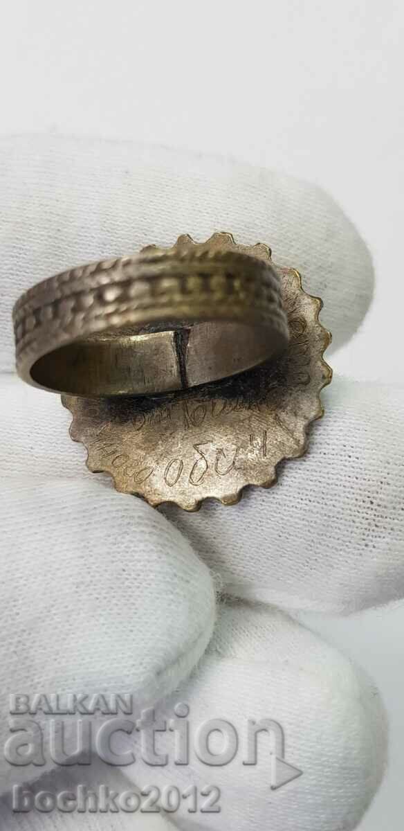 Inel de renaștere bulgară - secolul 19-20 cu inscripții - 6
