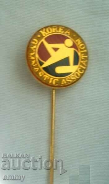 Badge - Korea Gymnastics Federation with price 5.00 BGN | € 2.56