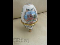 Decorative porcelain egg from St. Petersburg, Russia