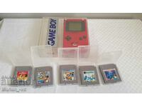 Nintendo Gameboy DMG-001 with 5 diskettes and case