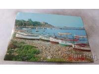 Пощенска картичка Ахтопол Рибарският пристан 1978