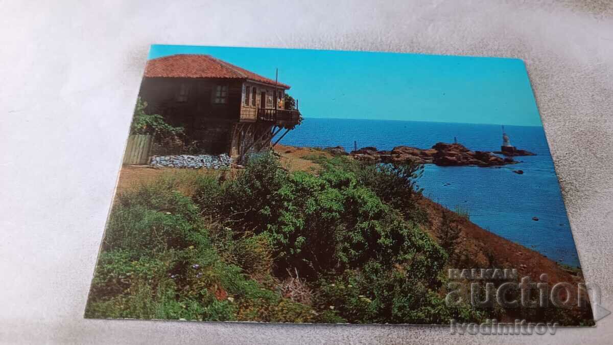Καρτ ποστάλ Ahtopol Παλιό σπίτι 1980