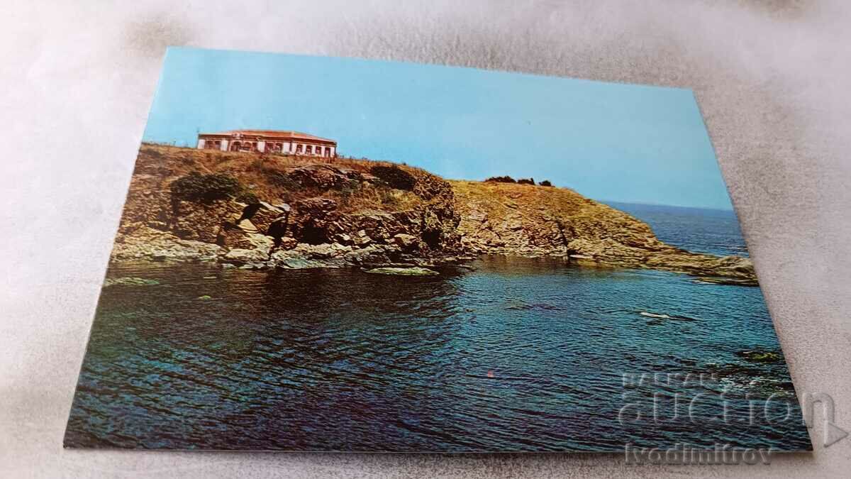 Пощенска картичка Ахтопол Старото гръцко училище 1983