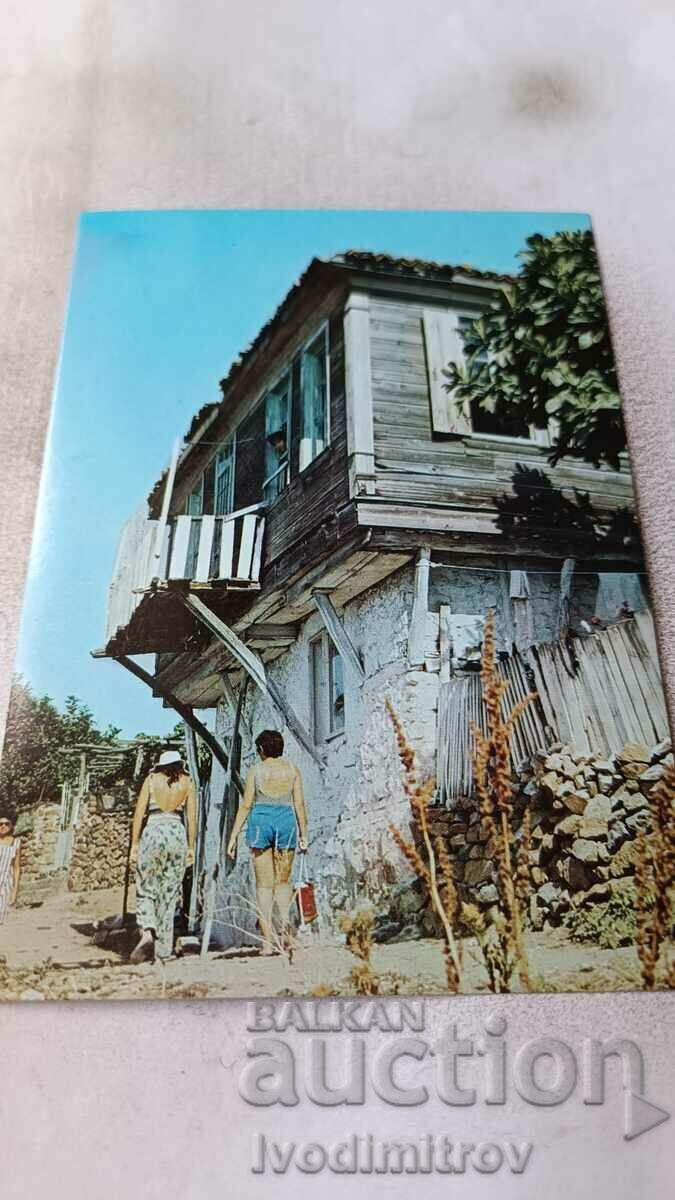 Пощенска картичка Ахтопол Стара къща 1984