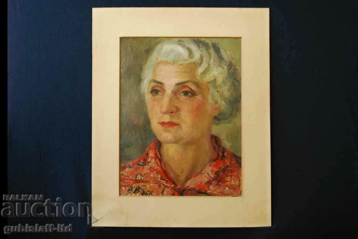 Картина, портрет, худ. Ваня Васкова (1912-1995)