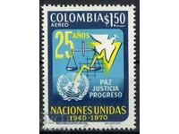1970. Колумбия. 25-ата годишнина на Обединените нации.