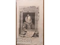 1732 - ΧΑΡΑΚΤΙΚΟ - Ελισάβετ Στιούαρτ, βασίλισσα - ΠΡΩΤΟΤΥΠΟ