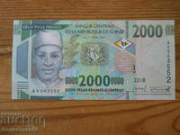 2000 франка 2018 г - Гвинея ( UNC )