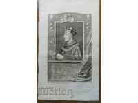 1732 - ENGRAVING - Henry V King of England - ORIGINAL