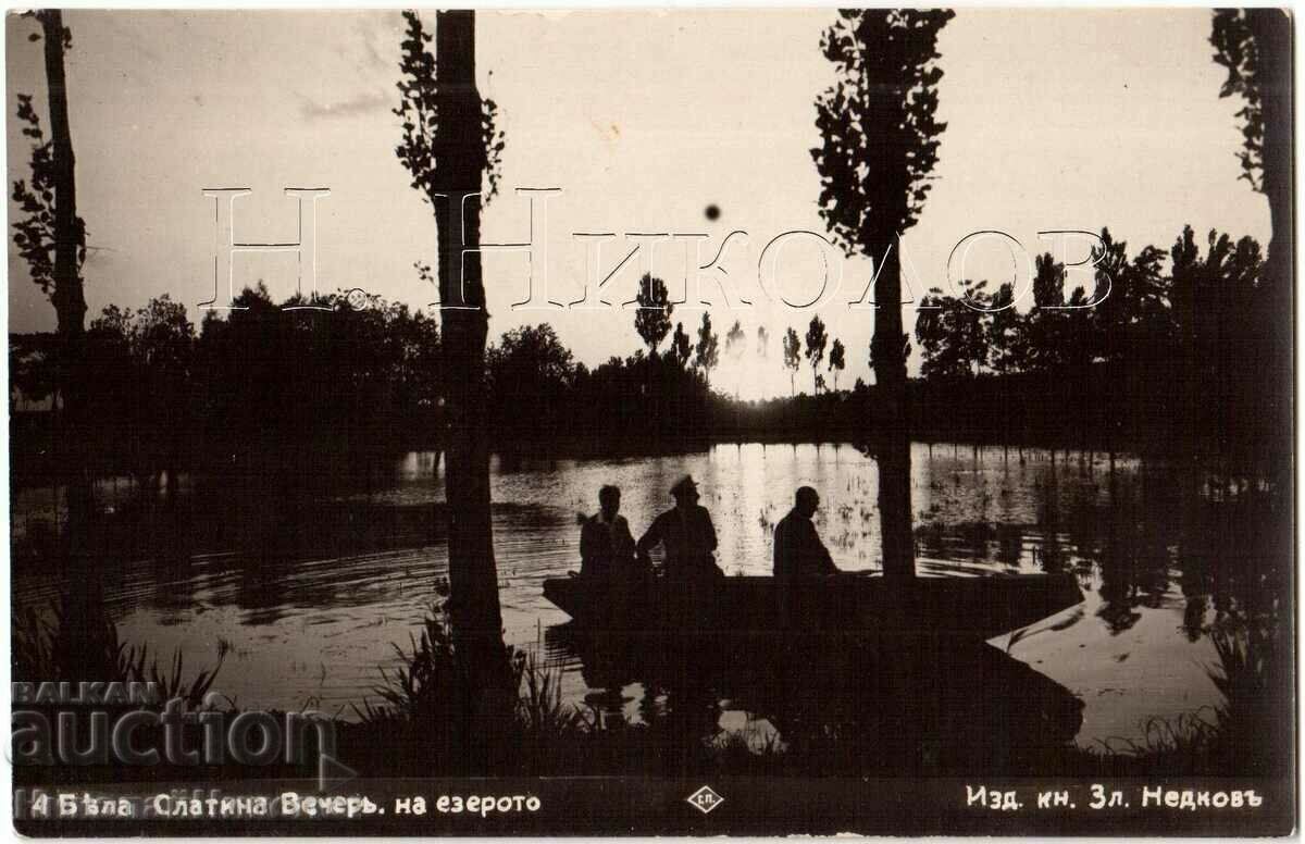 1929 OLD CARD WHITE SLATINA EVENING ON THE LAKE G771 1929 OLD CARD WHITE SLATINA EVENING ON THE LAKE G771