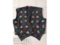 Women's bodice, old woolen woven waistcoat with embroidery embroidery costumes