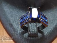 Sapphire and topaz ring 2
