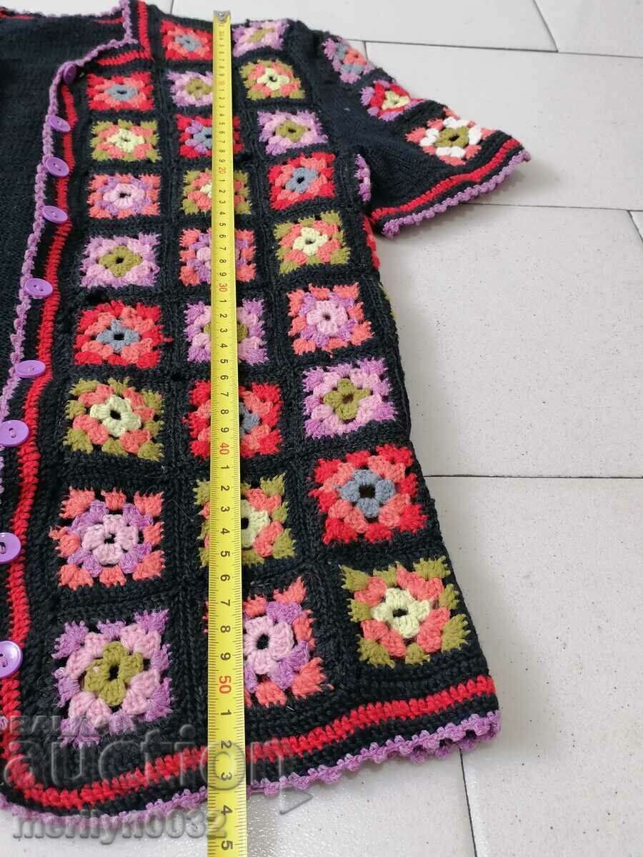 Женско елече, стар вълнен плетен елек плетка носия - 5 Женско елече, стар вълнен плетен елек плетка носия - 5