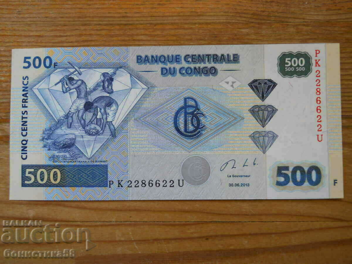 500 франка 2013 г - Конго ( UNC )