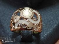 Ring gold plated new zircons interesting design