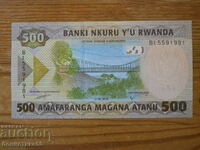 500 франка 2019 г - Руанда ( UNC )