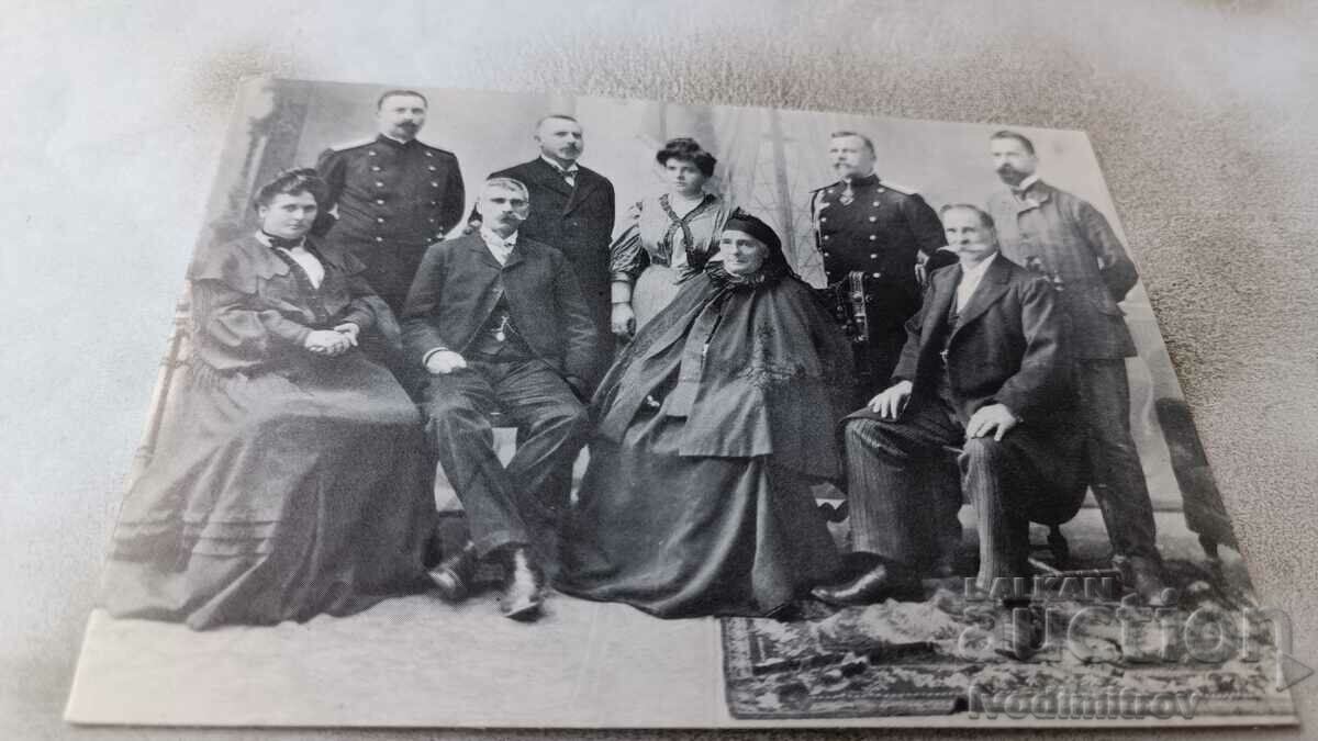 Carte poștală Fotografie de familie a lui Ivan Vazov din 1903.
