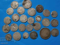 A large lot of silver coins