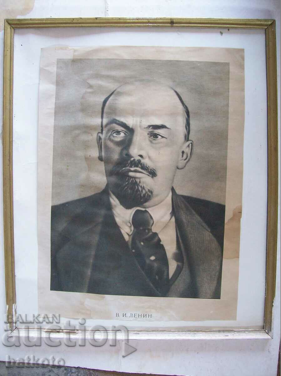 Old portrait of Vladimir Lenin - early soc.
