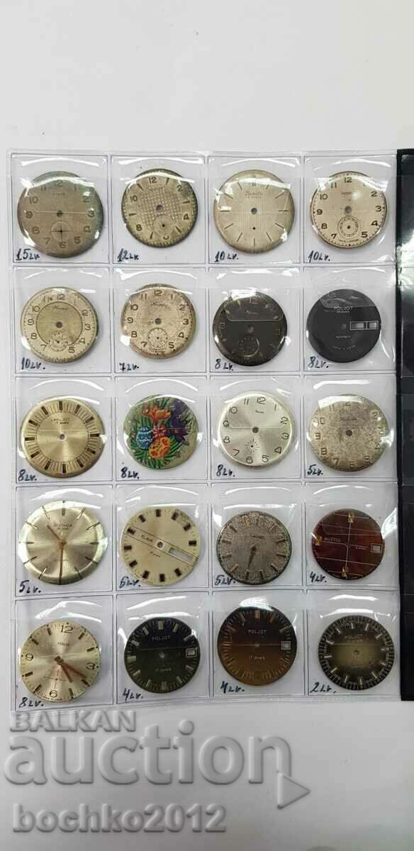20 pcs. USSR dials, dial for wristwatches 20 pcs. USSR dials, dial for wristwatches