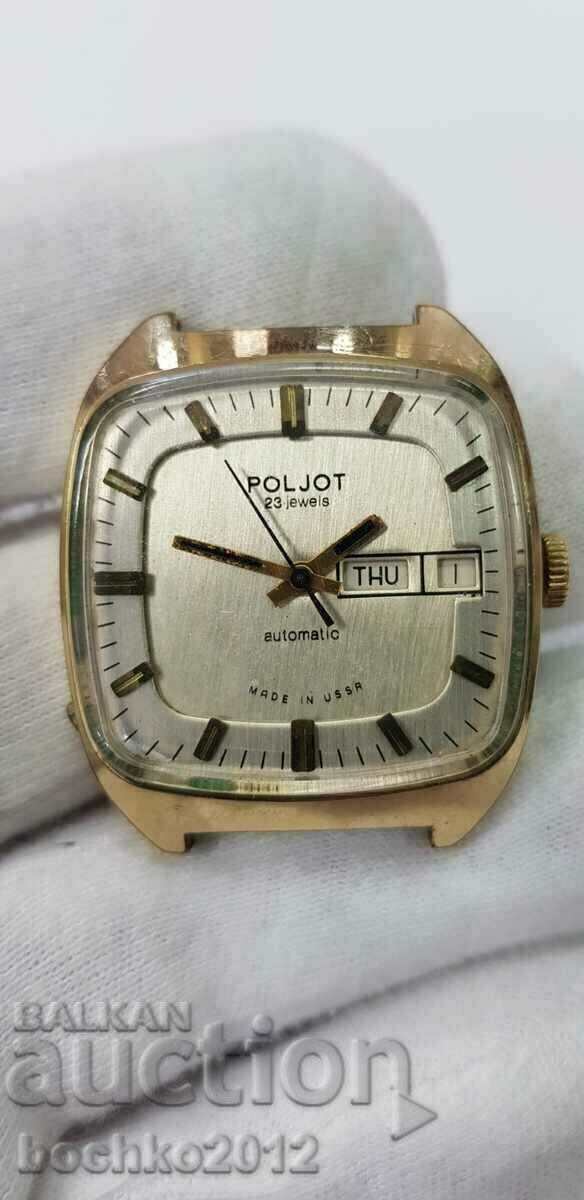 СССР  мъжки часовник POLJOT - Автомат с ден и дата