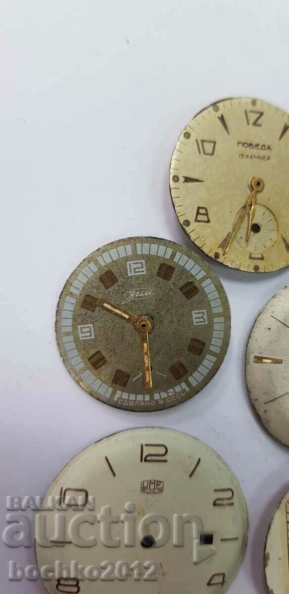 7 pcs. USSR dials, dial for wristwatches with price 13.00 BGN | € 6.65 7 pcs. USSR dials, dial for wristwatches with price 13.00 BGN | € 6.65