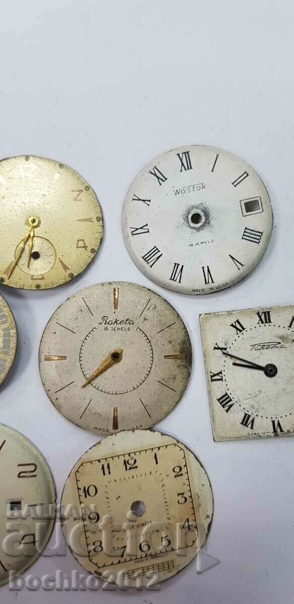 Delivery of 7 pcs. USSR dials, dial for wristwatches Delivery of 7 pcs. USSR dials, dial for wristwatches